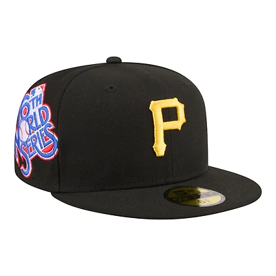 Casquette ajustée New Era noire Pittsburgh Pirates Hidden Hit 59FIFTY pour homme