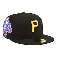 Casquette ajustée New Era noire Pittsburgh Pirates Hidden Hit 59FIFTY pour homme