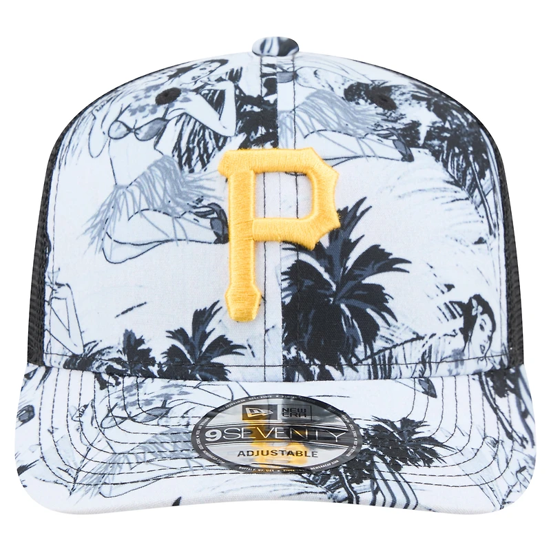 Casquette ajustable Hula Trucker 9SEVENTY noire des Pirates de Pittsburgh pour homme de New Era