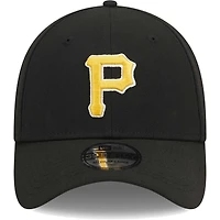 Men's New Era Black Pittsburgh Pirates Logo 39THIRTY Flex Hat