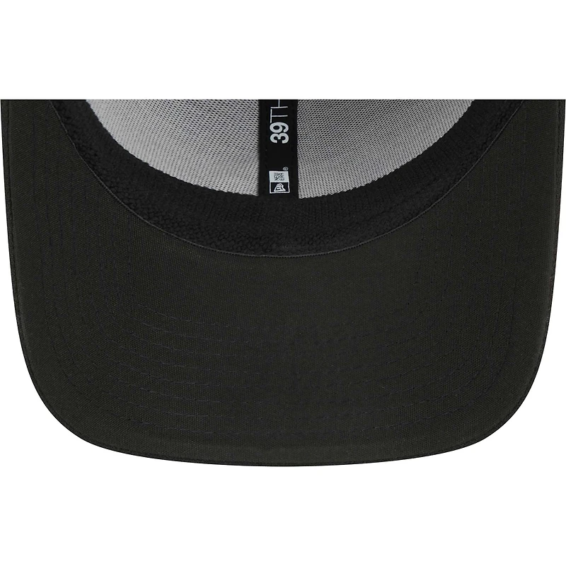 Men's New Era Black Pittsburgh Pirates Logo 39THIRTY Flex Hat