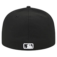 Casquette ajustée 59FIFTY noire avec logo des Pirates de Pittsburgh New Era pour hommes