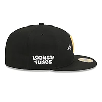 Men's New Era Black Pittsburgh Pirates Looney Tunes Bugs Bunny 59FIFTY Fitted Hat
