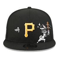 Casquette snapback New Era 9FIFTY noire Pittsburgh Pirates Looney Tunes Bugs Bunny pour homme