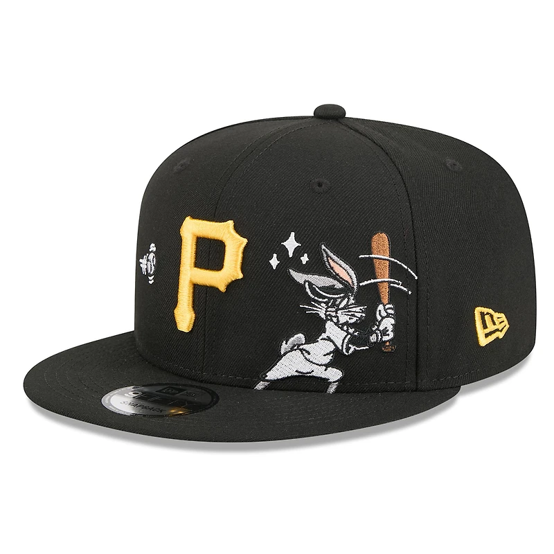 Casquette snapback New Era 9FIFTY noire Pittsburgh Pirates Looney Tunes Bugs Bunny pour homme