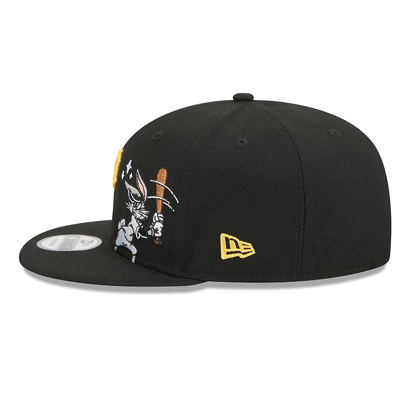 Casquette snapback New Era 9FIFTY noire Pittsburgh Pirates Looney Tunes Bugs Bunny pour homme