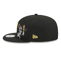 Casquette snapback New Era 9FIFTY noire Pittsburgh Pirates Looney Tunes Bugs Bunny pour homme
