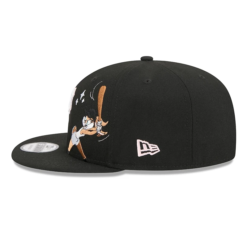 Men's New Era Black Pittsburgh Pirates Looney Tunes Lola Bunny 9FIFTY Snapback Hat