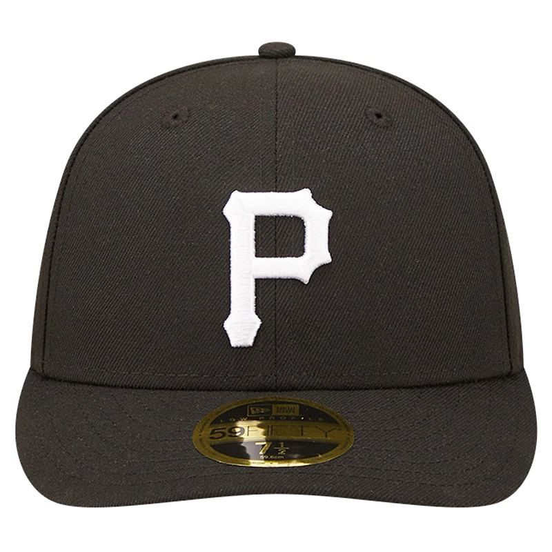 Men's New Era Black Pittsburgh Pirates Low Profile 59FIFTY Fitted Hat