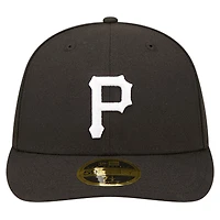 Men's New Era Black Pittsburgh Pirates Low Profile 59FIFTY Fitted Hat