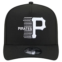 Men's New Era  Black Pittsburgh Pirates Motion A-Frame 9FIFTY Snapback Hat
