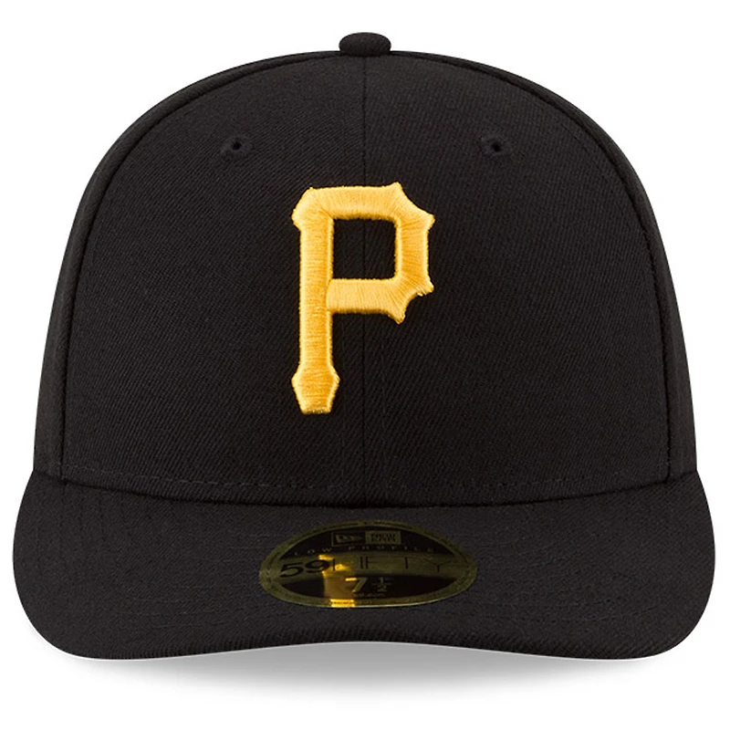 Casquette ajustée 59FIFTY à profil bas du Temple de la renommée baseball national des Pirates Pittsburgh New Era pour hommes, noire