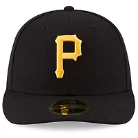 Casquette ajustée 59FIFTY à profil bas du Temple de la renommée baseball national des Pirates Pittsburgh New Era pour hommes, noire