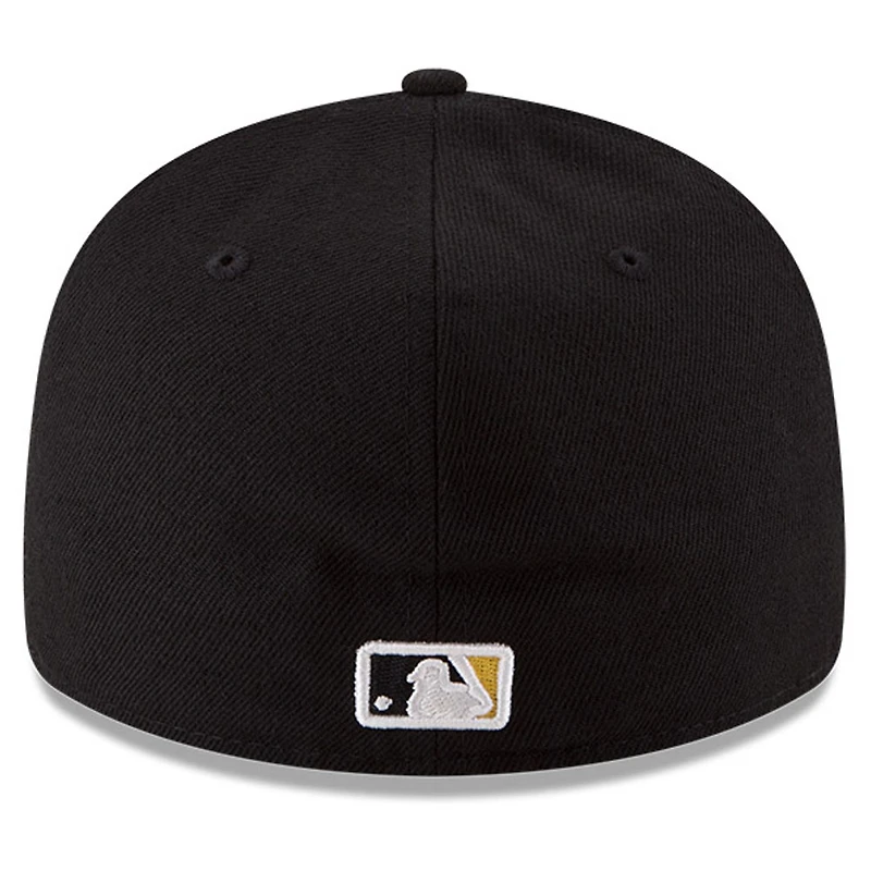 Casquette ajustée 59FIFTY à profil bas du Temple de la renommée baseball national des Pirates Pittsburgh New Era pour hommes, noire