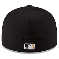 Casquette ajustée 59FIFTY à profil bas du Temple de la renommée baseball national des Pirates Pittsburgh New Era pour hommes, noire