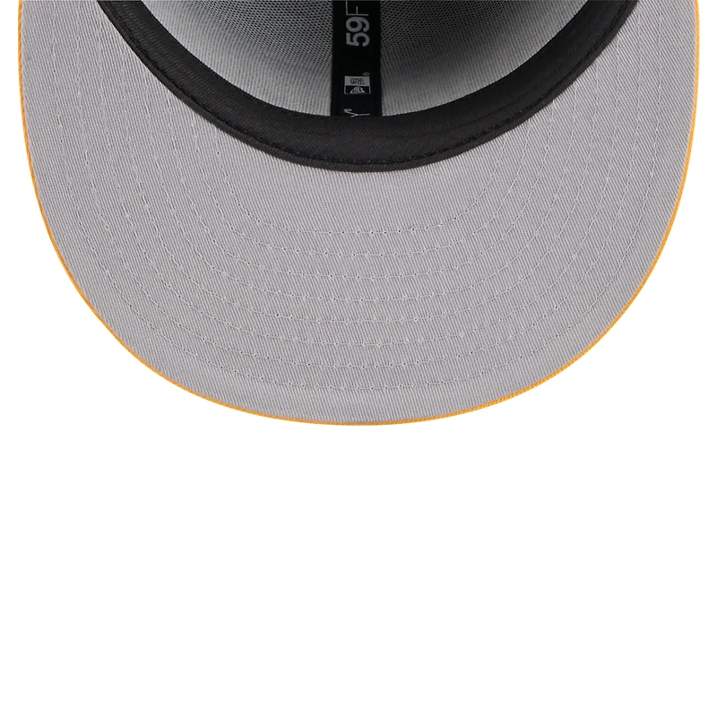 Men's New Era Black Pittsburgh Pirates Shadow Stitch 59FIFTY Fitted Hat