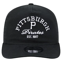 Men's New Era Black Pittsburgh Pirates Stacked 19TWENTY Adjustable Hat