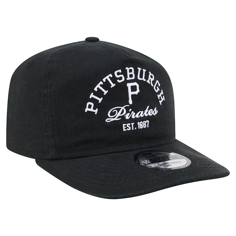 Casquette ajustable New Era noire Pittsburgh Pirates Stacked 19TWENTY pour homme