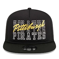Men's New Era Black Pittsburgh Pirates  Street Team A-Frame Trucker 9FIFTY Snapback Hat