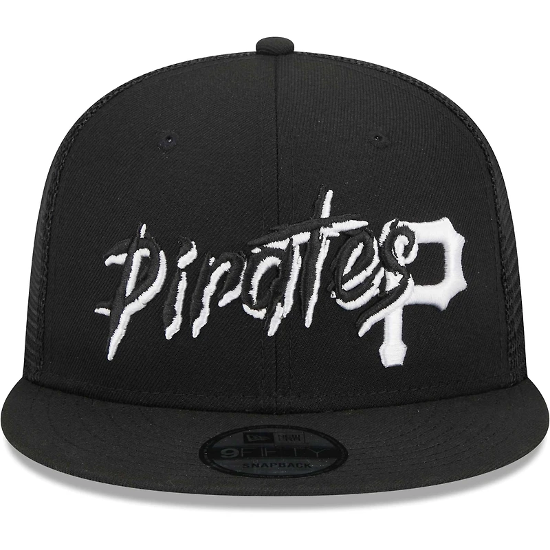Casquette Snapback 9FIFTY Pittsburgh Pirates Street Trucker noire New Era pour homme