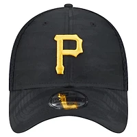 Casquette New Era 39THIRTY Flex noire à motif camouflage subtil des Pirates de Pittsburgh pour homme