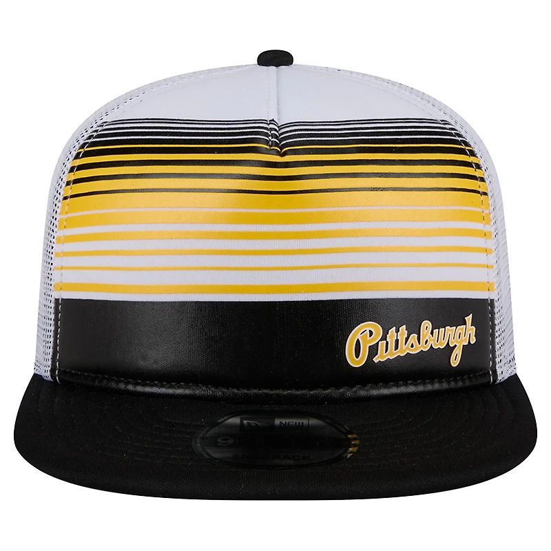 Casquette snapback A-Frame Trucker Team Horizon 9FIFTY des Pirates de Pittsburgh de New Era pour homme