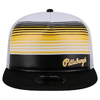 Casquette snapback A-Frame Trucker Team Horizon 9FIFTY des Pirates de Pittsburgh de New Era pour homme