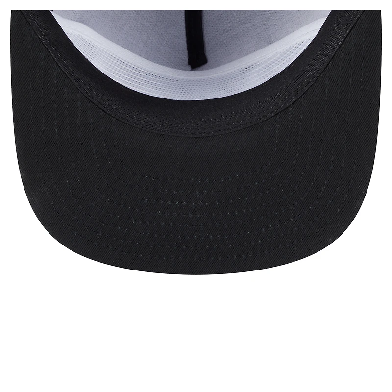 Casquette snapback de golfeur à texte de l'équipe des Pirates de Pittsburgh noire New Era pour homme