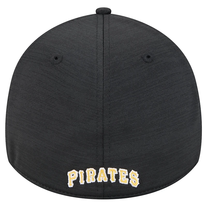 Casquette flexible Tech 39THIRTY des Pirates de Pittsburgh New Era noire pour hommes