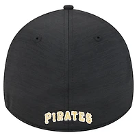 Casquette flexible Tech 39THIRTY des Pirates de Pittsburgh New Era noire pour hommes