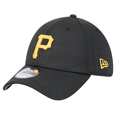 Casquette flexible Tech 39THIRTY des Pirates de Pittsburgh New Era noire pour hommes