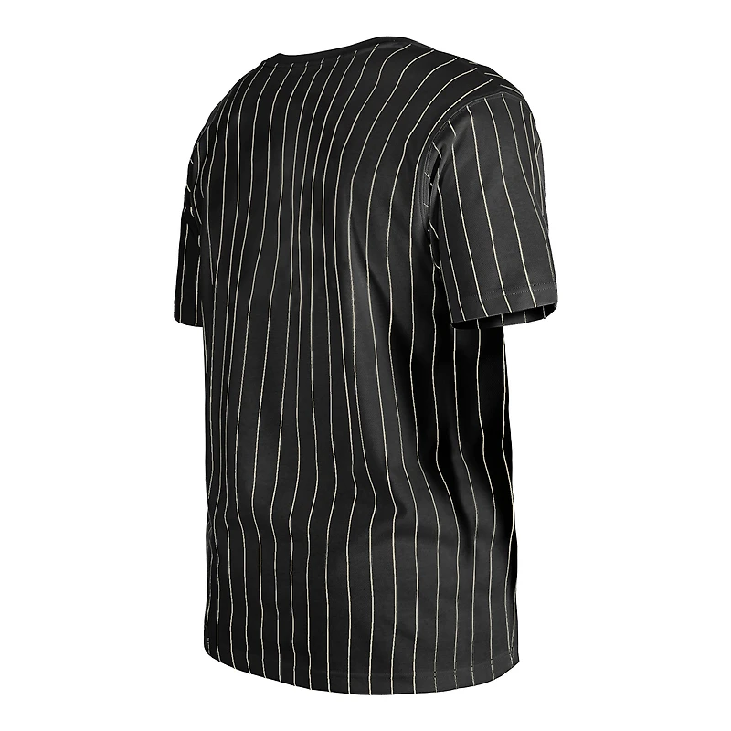 Men's New Era Black Pittsburgh Pirates Throwback Pinstripe T-Shirt