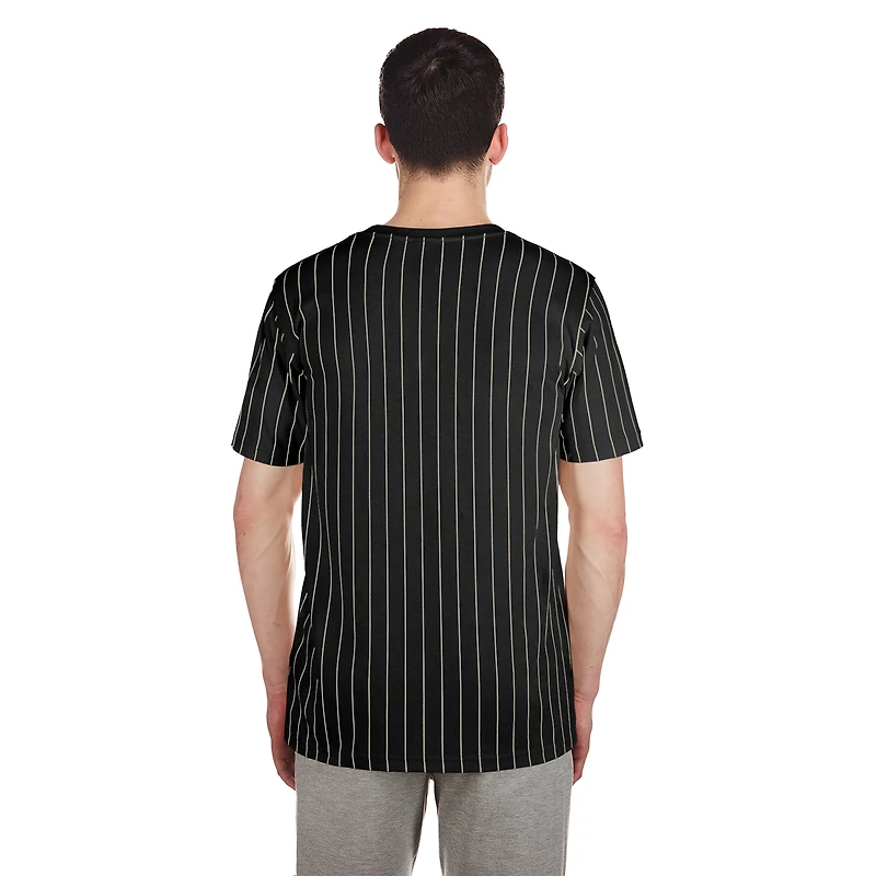 Men's New Era Black Pittsburgh Pirates Throwback Pinstripe T-Shirt