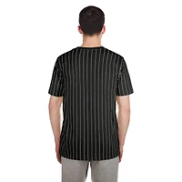 Men's New Era Black Pittsburgh Pirates Throwback Pinstripe T-Shirt