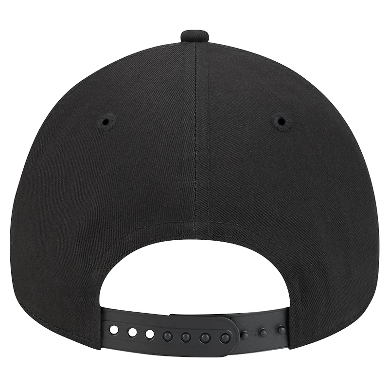 Casquette réglable ton sur ton Pop 9FORTY A-Frame Pittsburgh Pirates New Era noire pour hommes