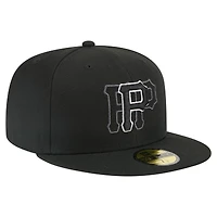 Casquette ajustée Tri-Hit 59FIFTY noire des Pirates de Pittsburgh pour homme New Era