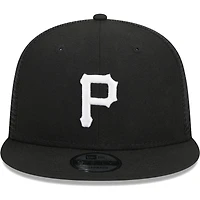Men's New Era Black Pittsburgh Pirates Trucker 9FIFTY Snapback Hat