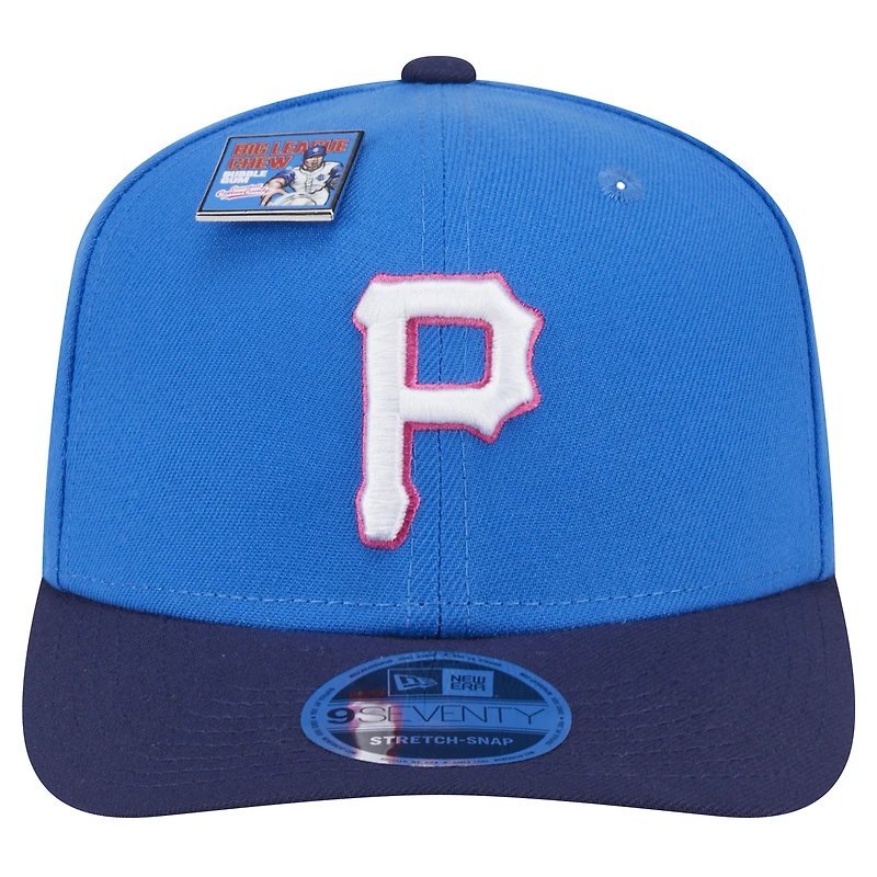 Men's New Era Blue/Navy Pittsburgh Pirates 2024 Big League Chew Flavor Pack 9SEVENTY Adjustable Hat