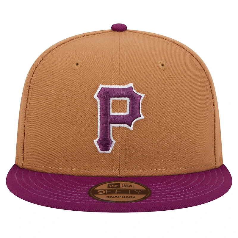 Men's New Era Brown/Purple Pittsburgh Pirates Color Pack Two-Tone 9FIFTY Snapback Hat