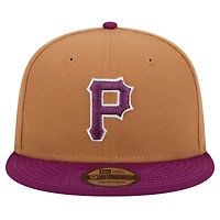 Men's New Era Brown/Purple Pittsburgh Pirates Color Pack Two-Tone 9FIFTY Snapback Hat