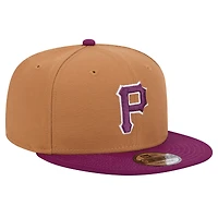 Men's New Era Brown/Purple Pittsburgh Pirates Color Pack Two-Tone 9FIFTY Snapback Hat