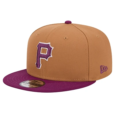 Casquette Snapback bicolore 9FIFTY marron/violet pour homme New Era Pittsburgh Pirates Color Pack