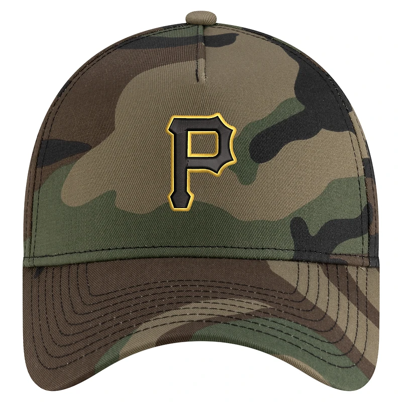 Casquette ajustable A-Frame 9FORTY Woodland Team Pop des Pirates de Pittsburgh de New Era pour homme