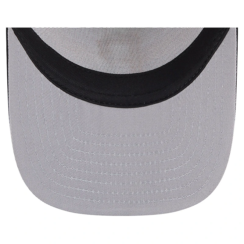 Casquette snapback A-Frame 9FIFTY Trucker pour homme New Era crème/noir avec bannière des Pirates de Pittsburgh