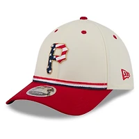 Men's New Era Cream/Red Pittsburgh Pirates USA 250 Fourth of July 39THIRTY M-Crown Flex Hat