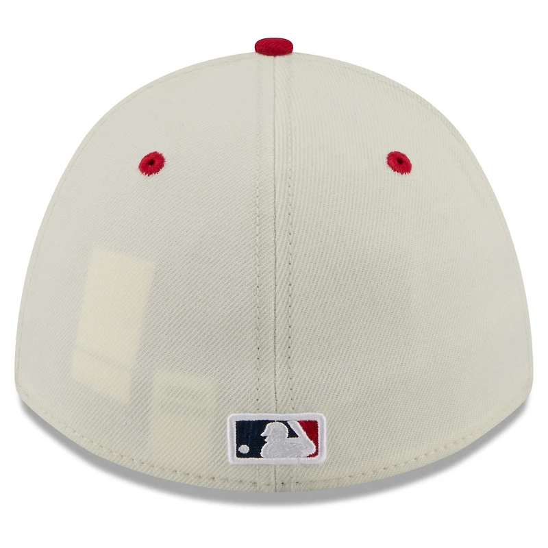 Men's New Era Cream/Red Pittsburgh Pirates USA 250 Fourth of July 39THIRTY M-Crown Flex Hat