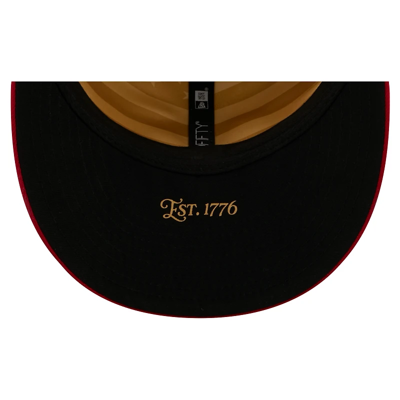 Casquette ajustée New Era crème/rouge Pittsburgh Pirates USA 250 Fourth of July, profil bas, modèle 59FIFTY pour homme