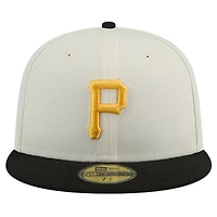 Casquette ajustée Chrome 59FIFTY pour homme des Pirates de Pittsburgh New Era couleur crème