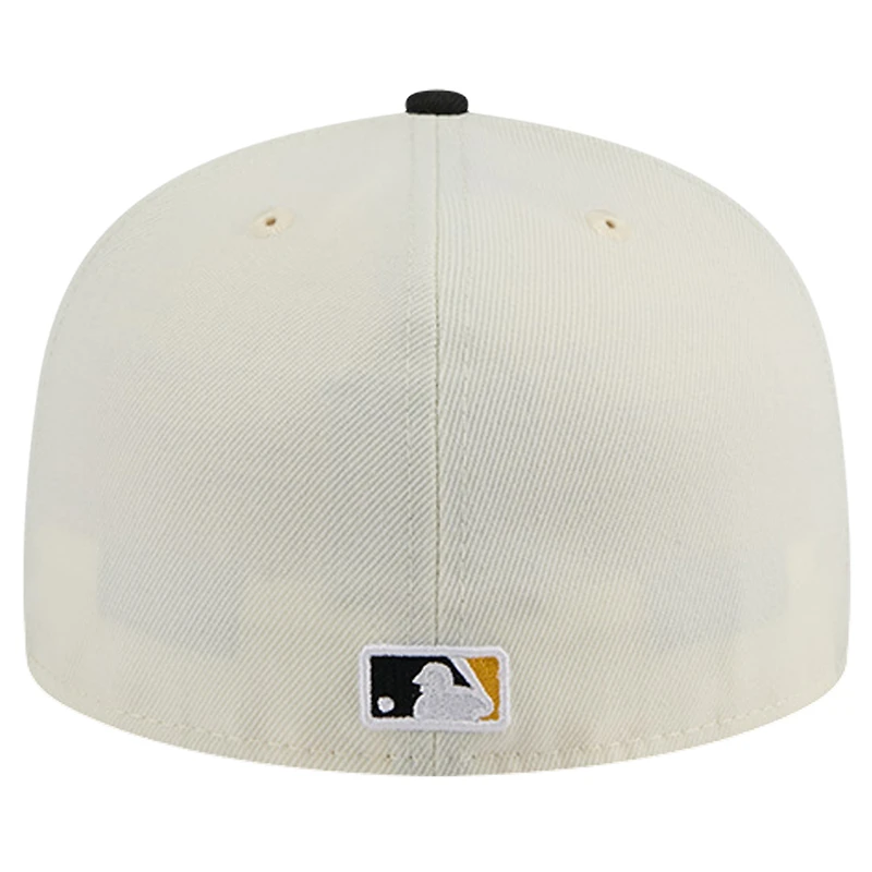 Casquette ajustée Chrome 59FIFTY pour homme des Pirates de Pittsburgh New Era couleur crème