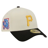 Men's New Era  Cream Pittsburgh Pirates Chrome A-Frame 59FORTY Fitted Hat